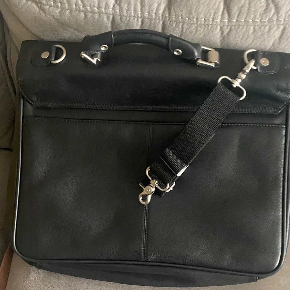 Frye Black Leather Men's Briefcase